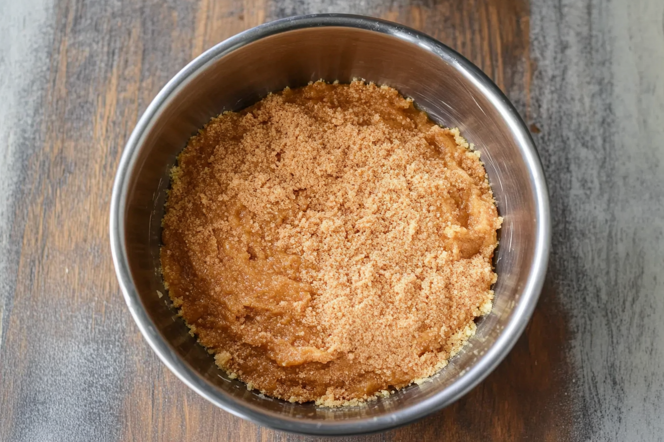 Apple Cider Donut Cake topped with cinnamon sugar, served on a plate with a slice removed to show the fluffy texture