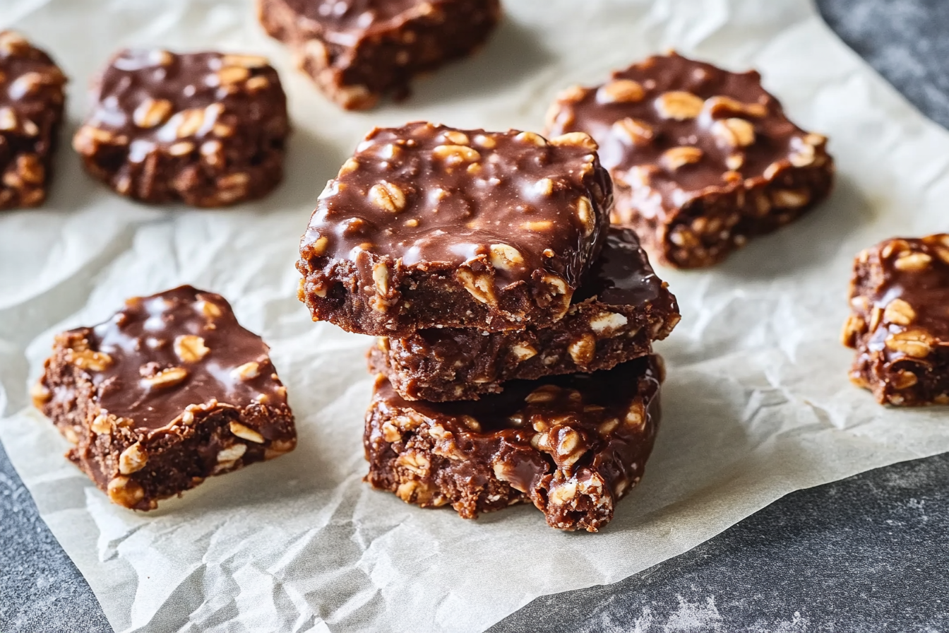 Delicious homemade no bake cookies made with peanut butter, chocolate, and oats