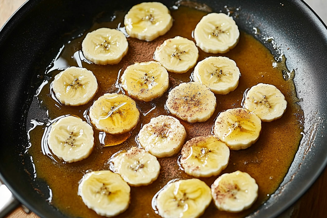 Pan Fried Cinnamon Bananas steps