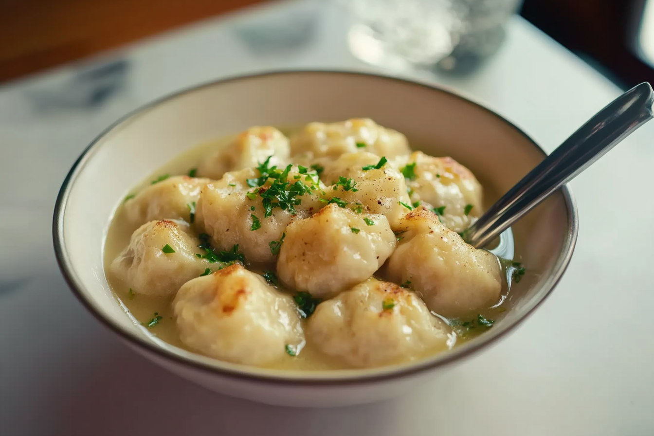 Fluffy Feather Chicken Dumplings