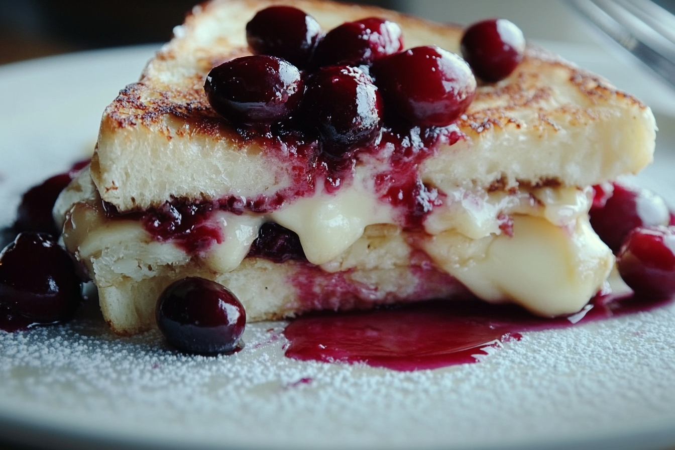 Cranberry Brie and Mozzarella Grilled Sandwich