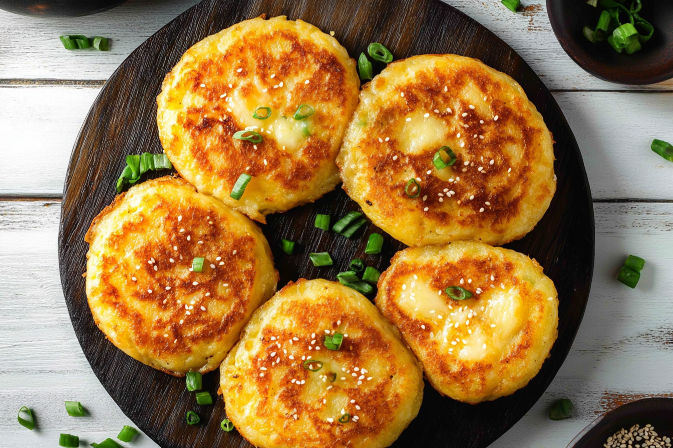 Korean Cheese Potato Pancakes (Gamjajeon)

