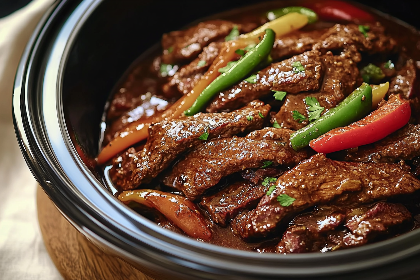 Crock Pot Pepper Steak