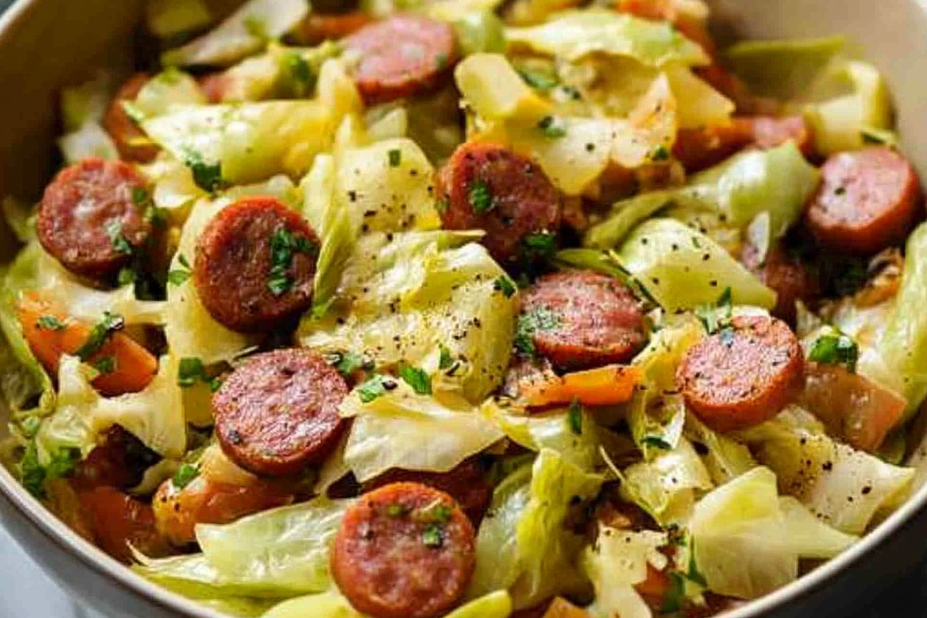 cabbage with smoked sausage