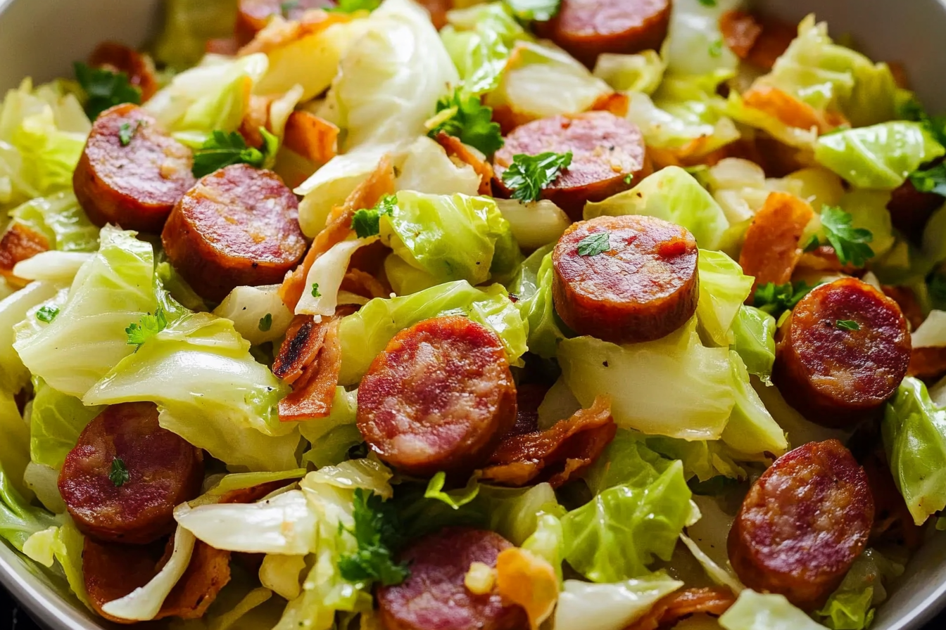 cabbage with smoked sausage