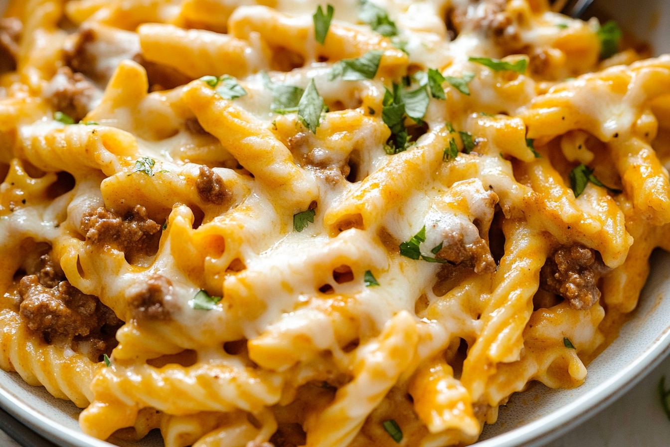 cheddar-ranch-ground-beef-pasta