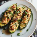 Ricotta Stuffed Zucchini Boats