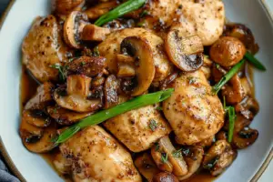 Black Pepper Chicken with Mushrooms