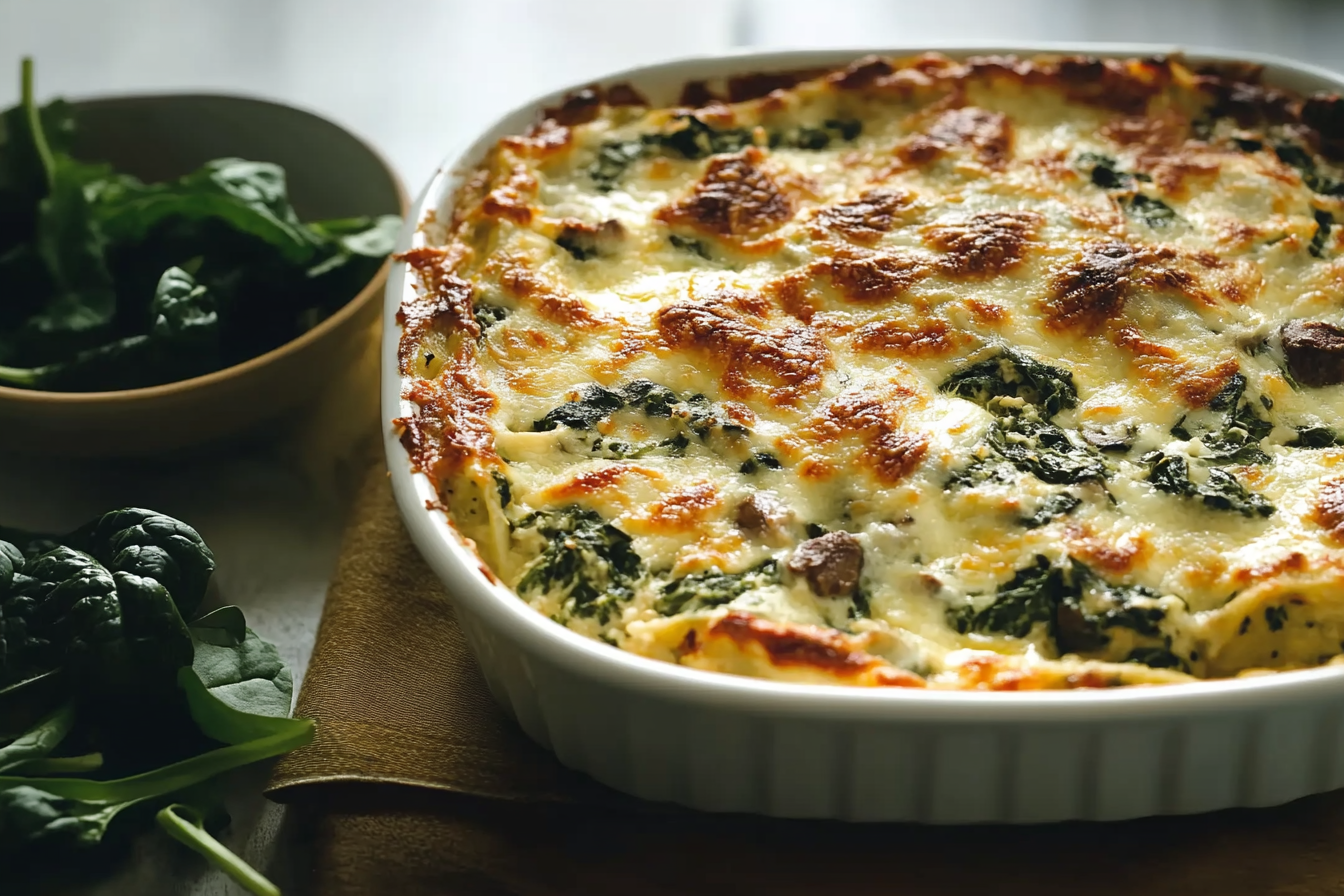 Spinach & Mushroom Lasagna Recipe