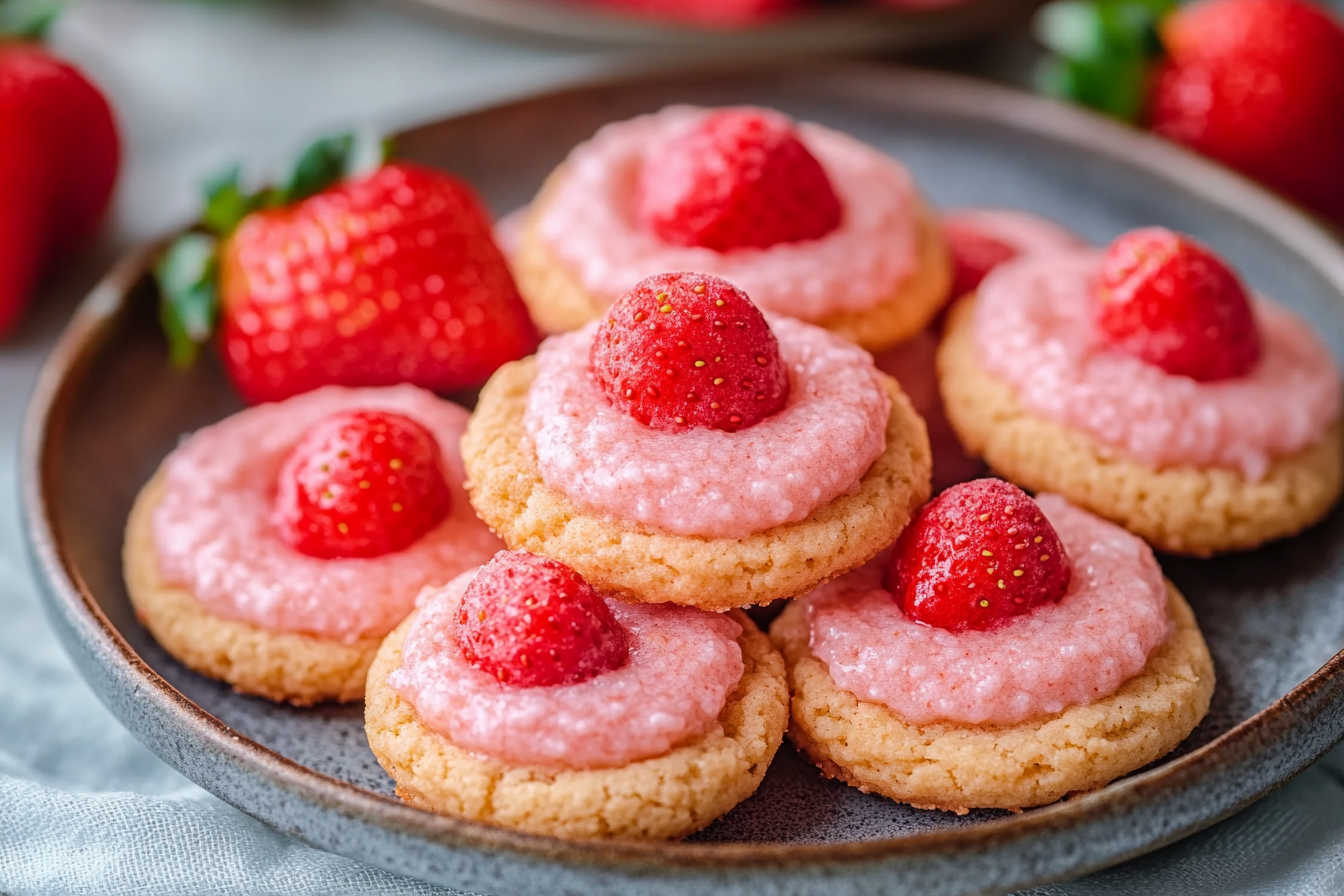 Strawberry Kiss Cookies