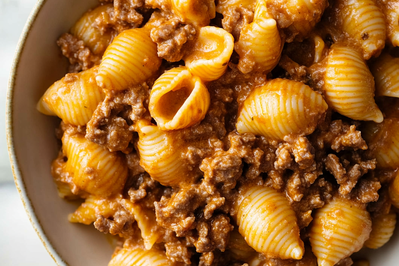 Creamy Beef and Shells