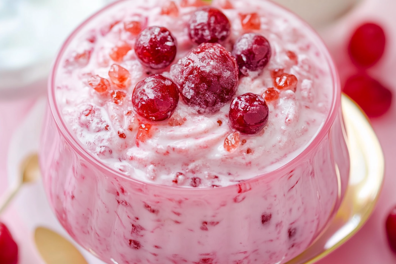 Pink Cherry Jell-O Fluff