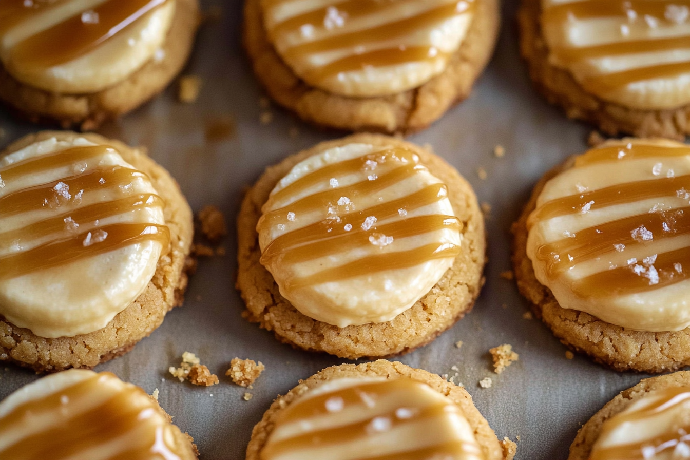 Salted Caramel Cheesecake Cookies