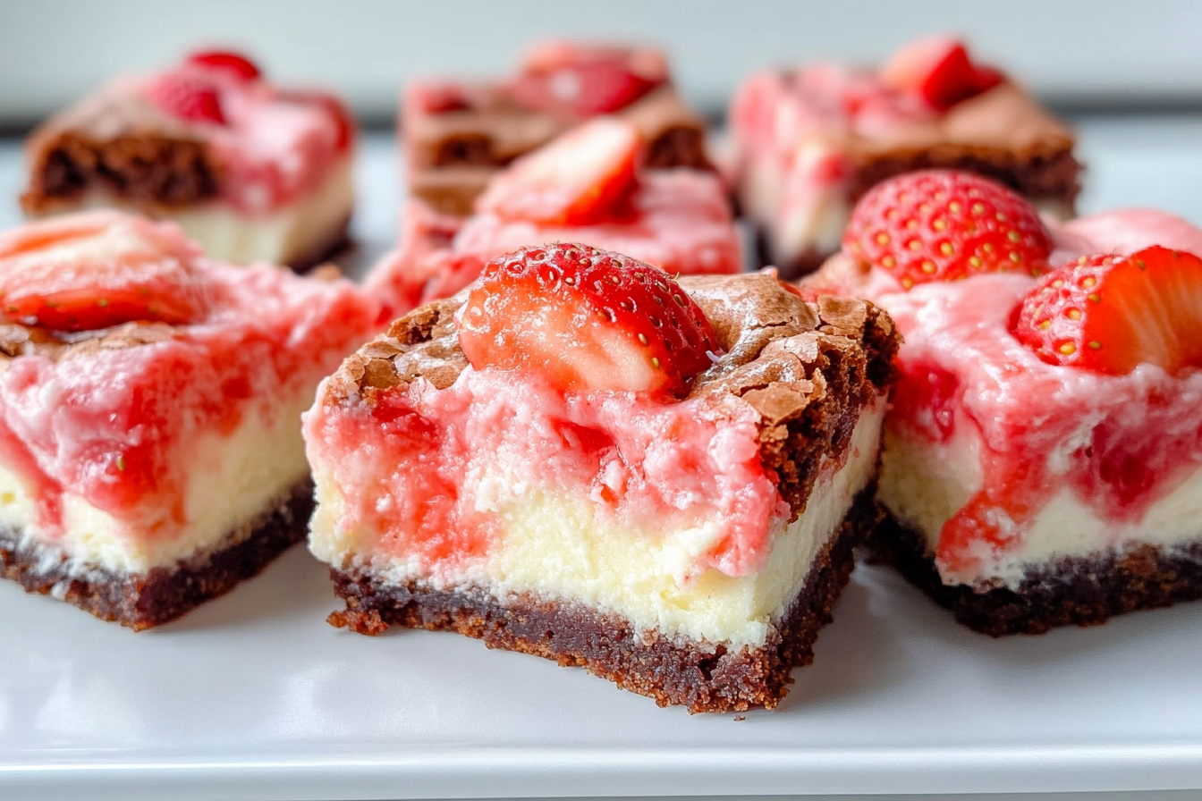 Strawberry Cheesecake Brownies