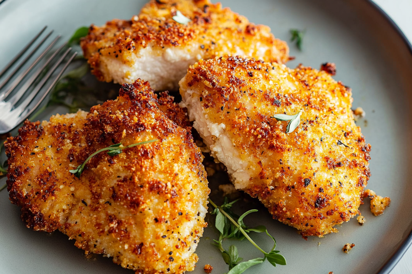 Air Fryer Parmesan Crusted Chicken