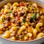 Macaroni Cheeseburger Soup