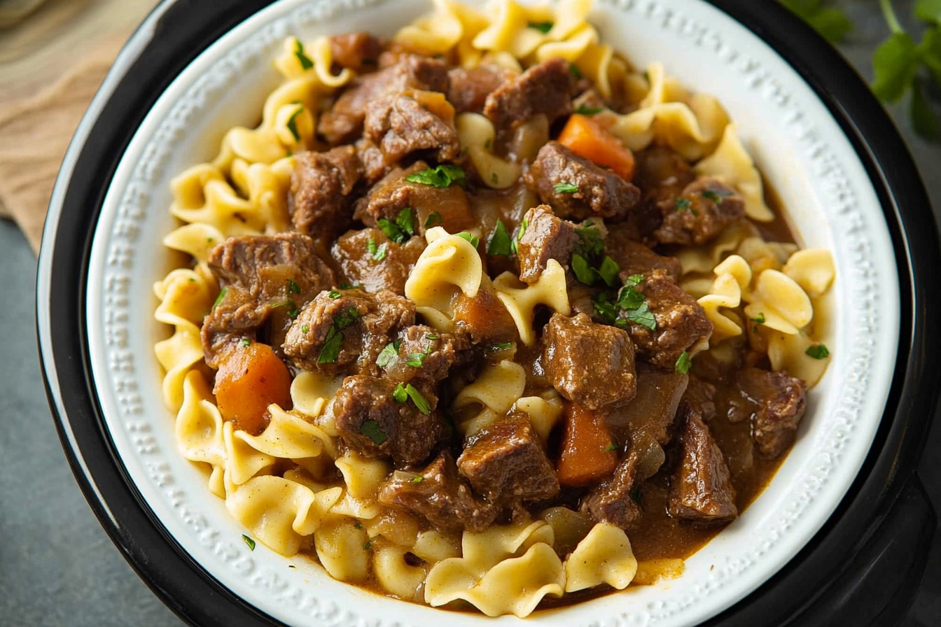 Slow Cooker Beef Tips with