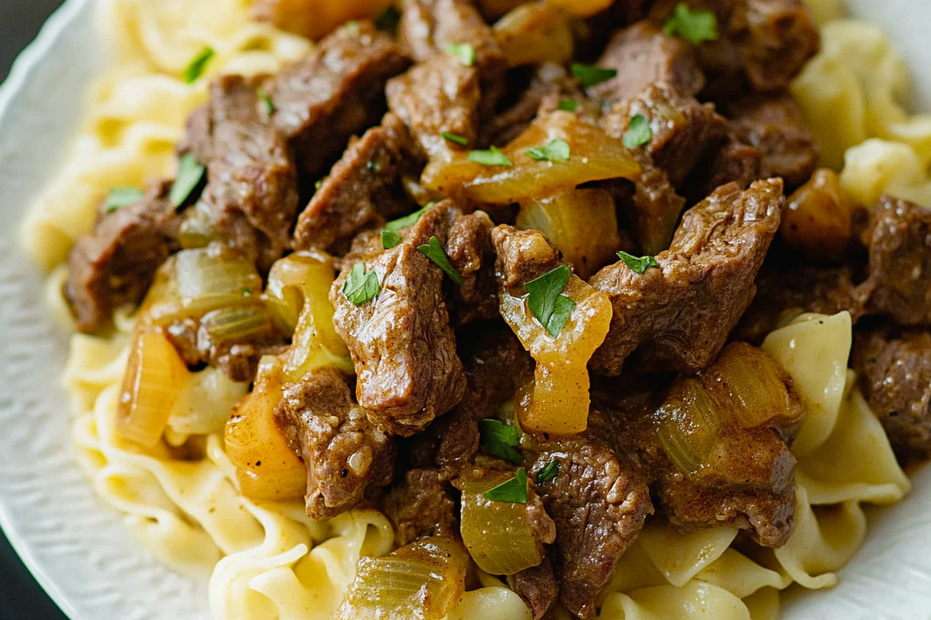 Slow Cooker Beef Tips with