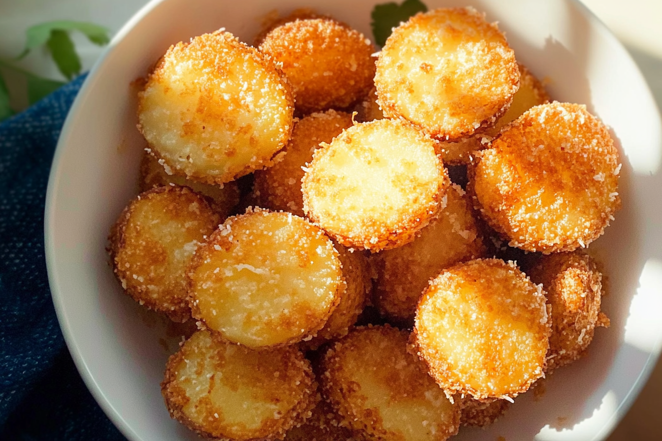 Crispy Garlic Parmesan Crusted Potatoes


