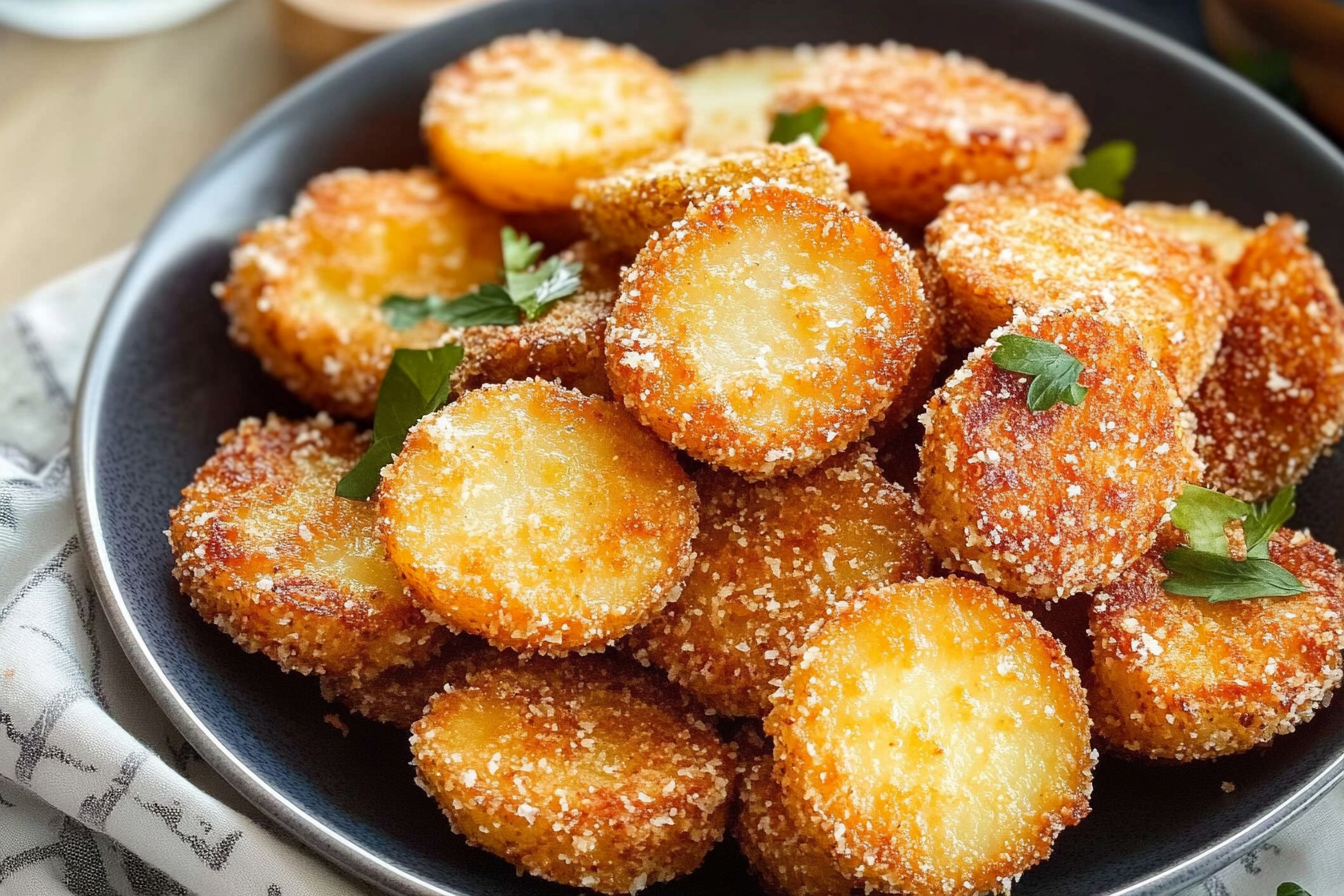You can make these potatoes in advance and reheat them in the oven or air fryer to maintain their crispy texture. For an extra kick, you can sprinkle some red pepper flakes over the potatoes before roasting. If you don’t have fresh parsley, dried parsley can be used, but fresh adds the best flavor.