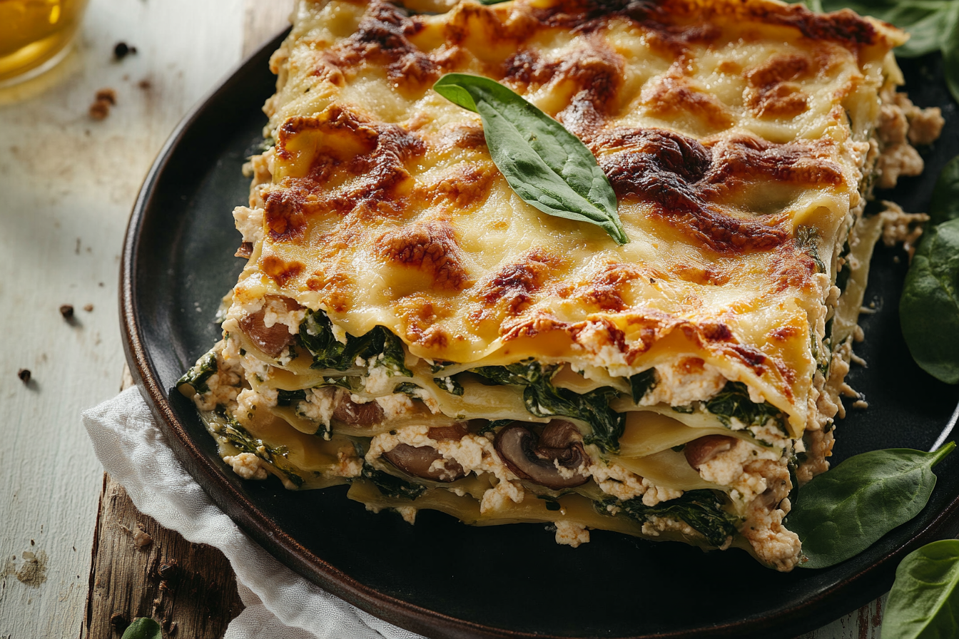 Spinach & Mushroom Lasagna