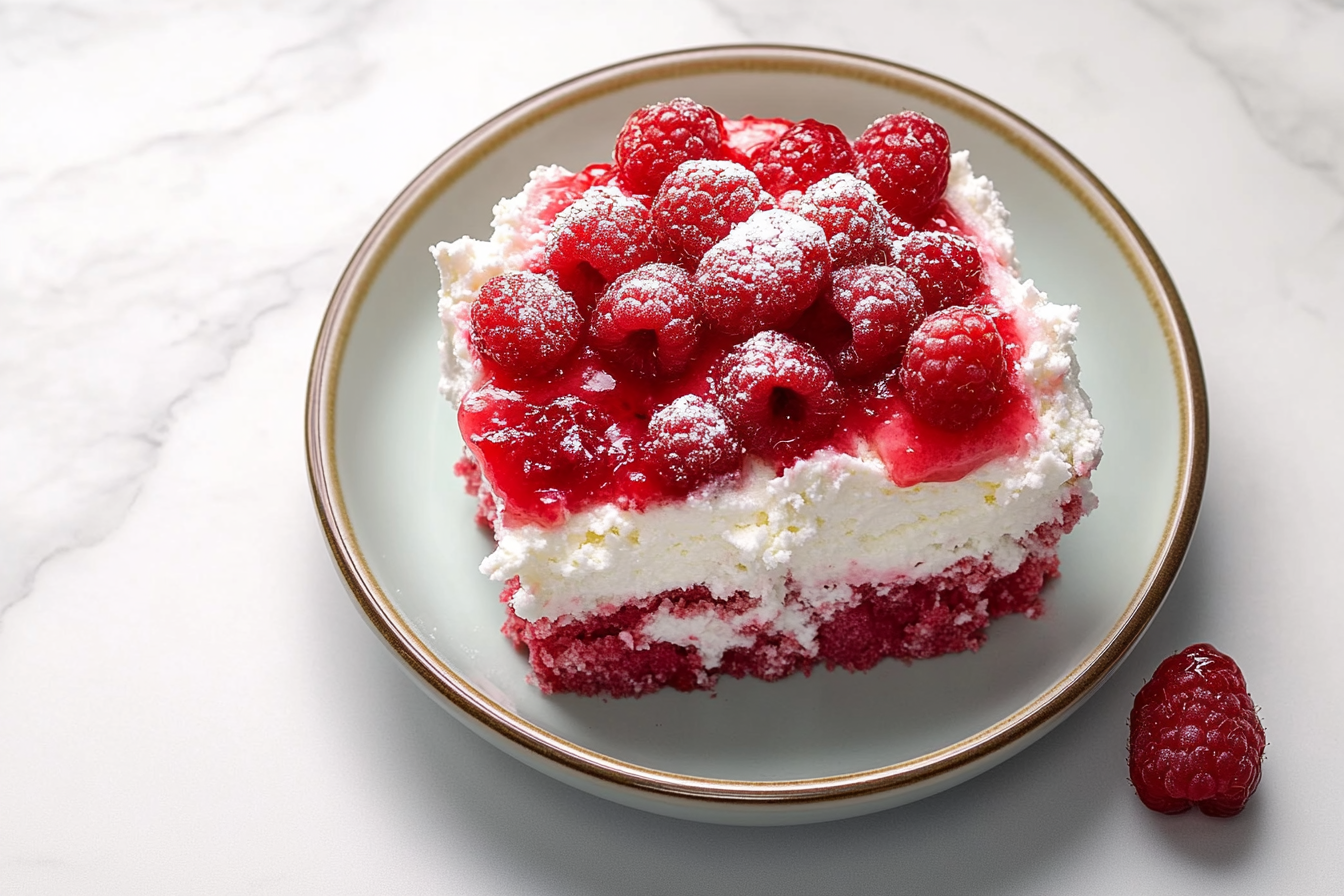 Raspberry Zinger Poke Cake