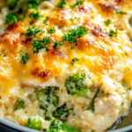 Broccoli, Rice, Cheese, and Chicken Casserole