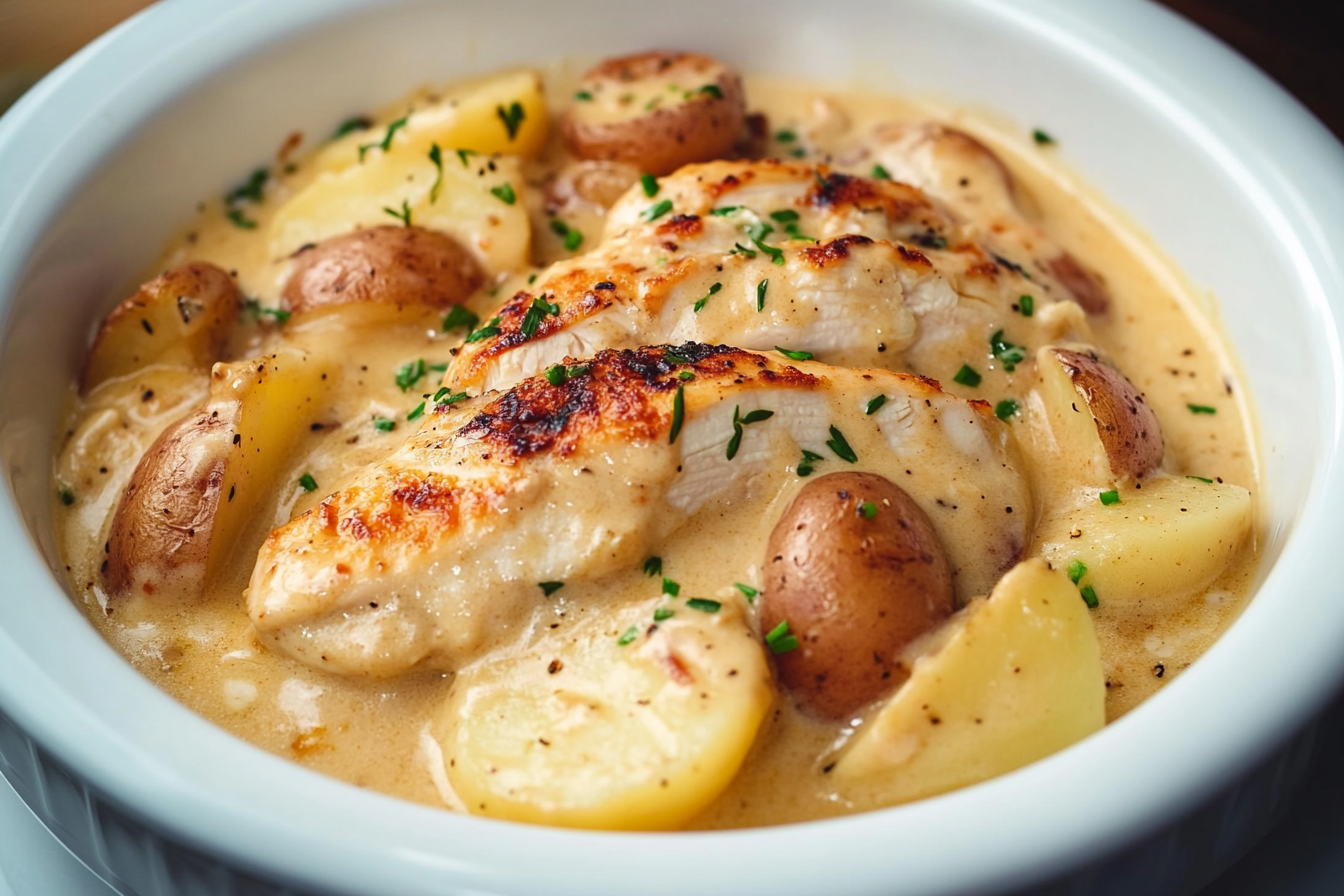 Crockpot Ranch Chicken and Potatoes