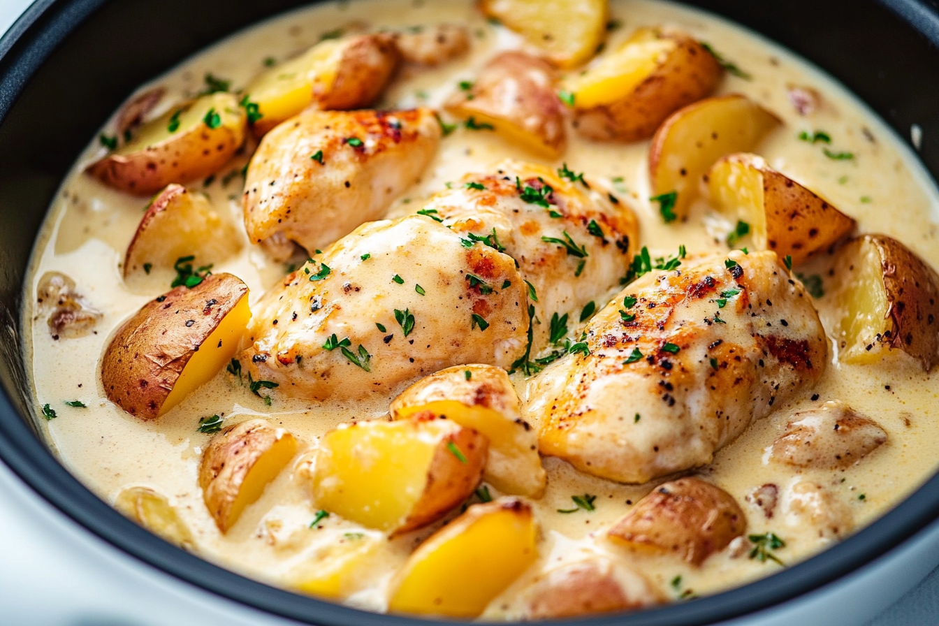 Crockpot Ranch Chicken and Potatoes