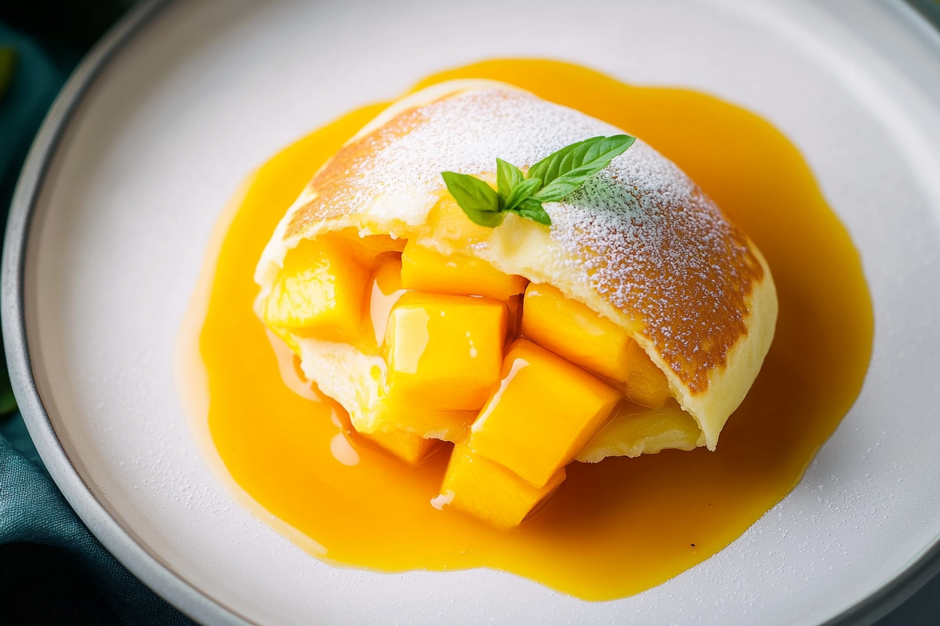 Hong Kong Style Mango Pancakes