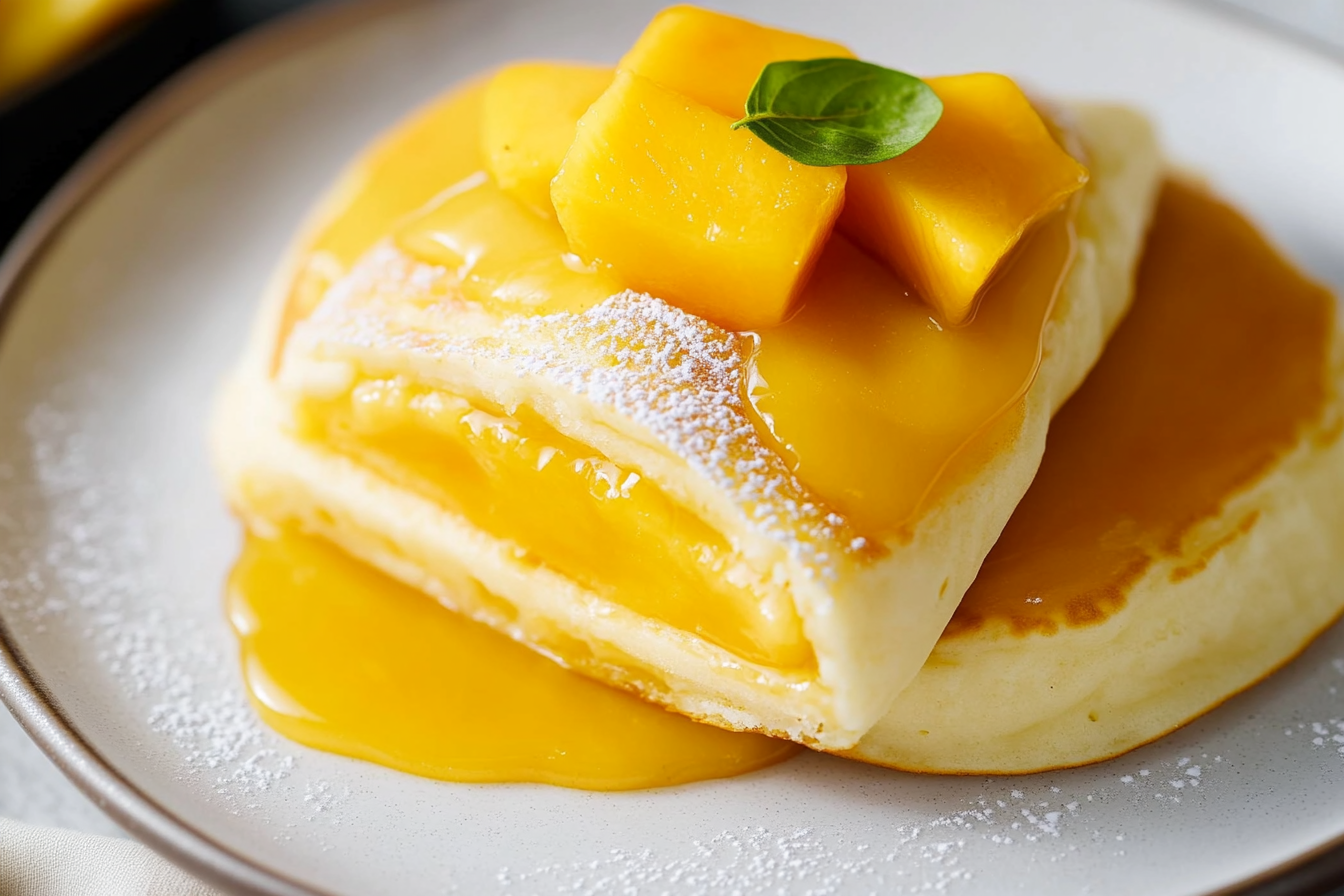 Hong Kong Style Mango Pancakes