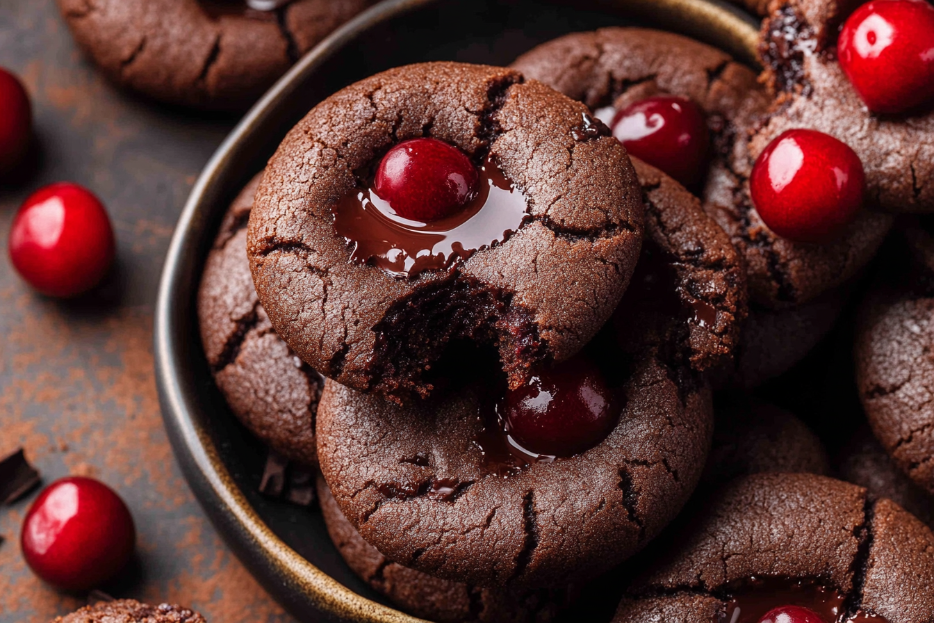 chocolate-cherry-cookies