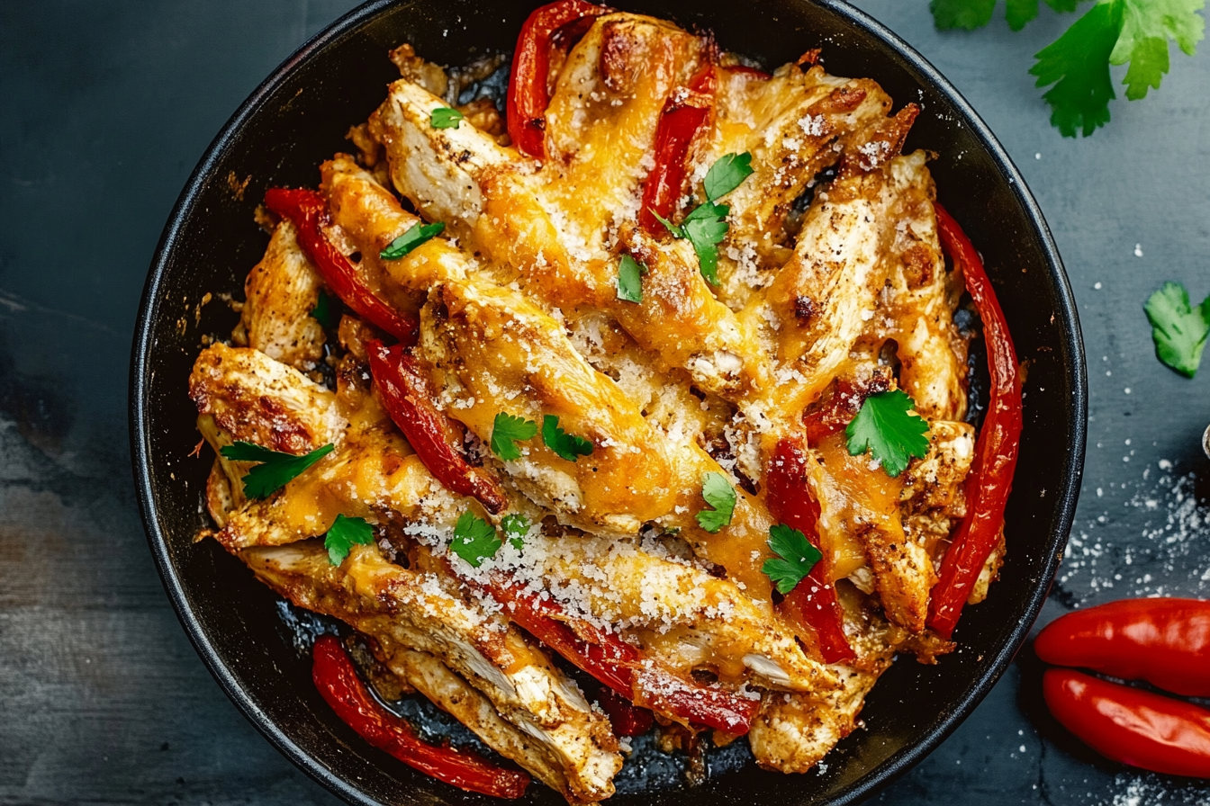 Cheesy Baked Fajita Chicken