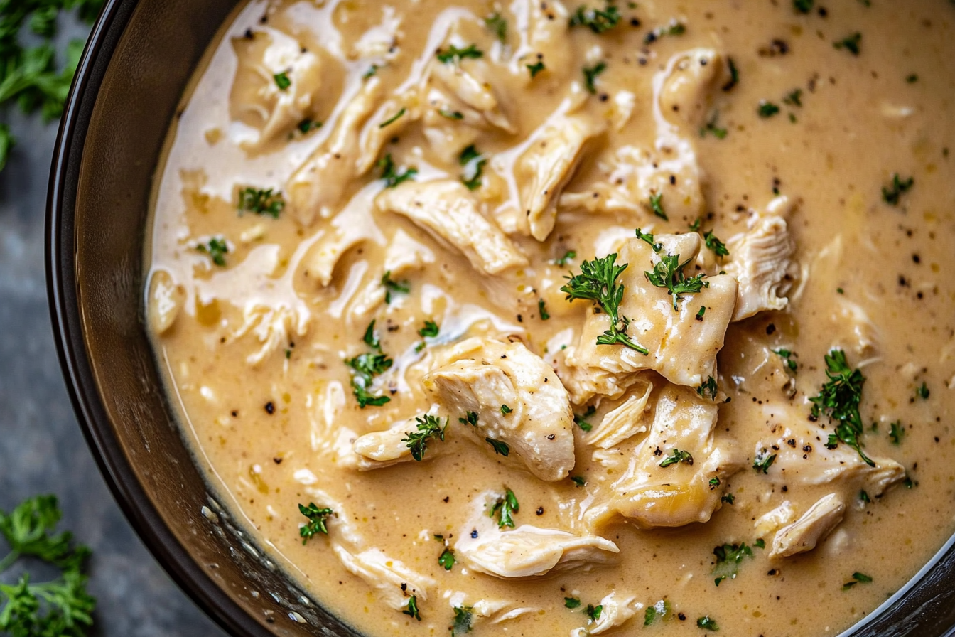 Slow Cooker Creamy Chicken & Gravy