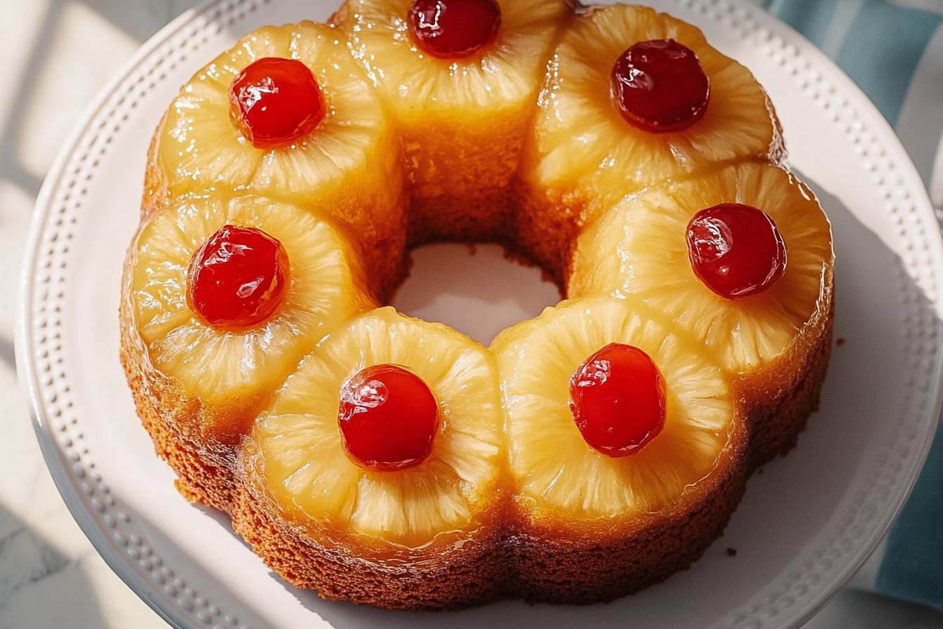 Pineapple Upside Down Bundt Cake
