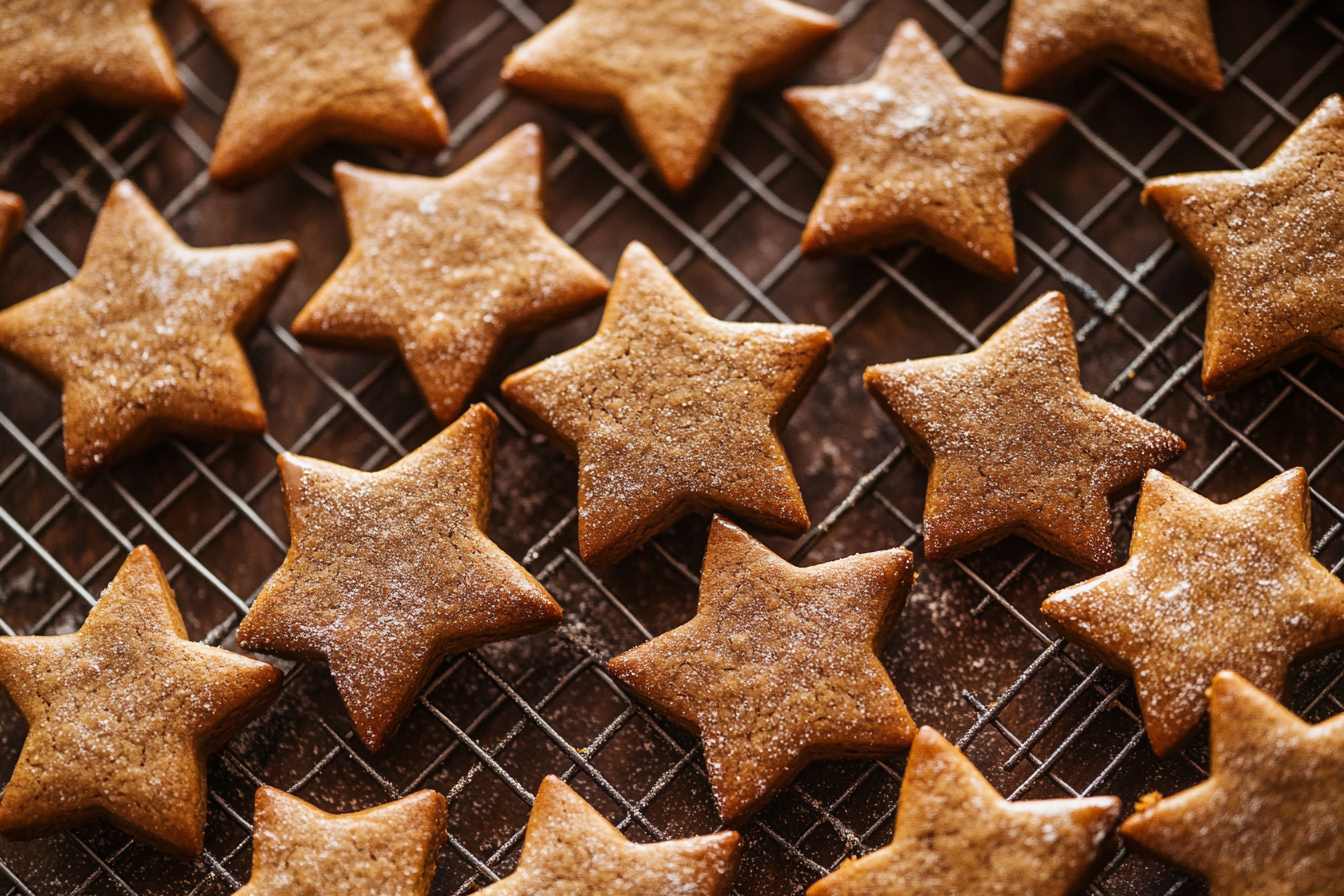 Gingerbread star cookies