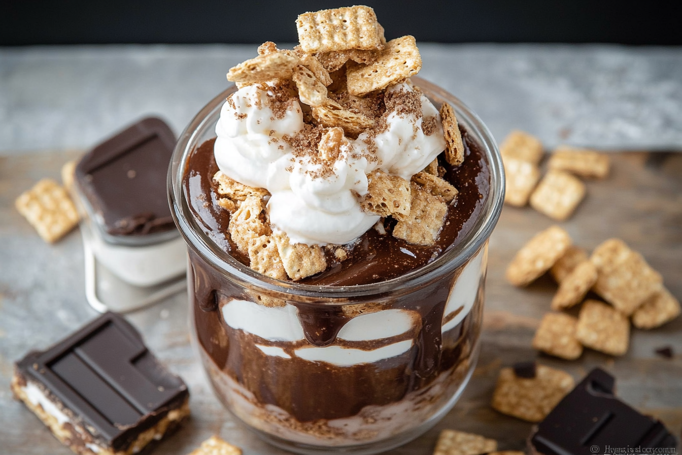 Hot Fudge Golden Grahams Parfait