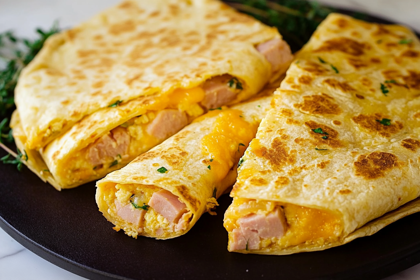 Ham and cheese tortilla