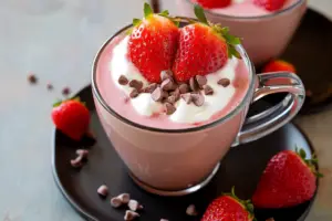 Strawberry hot chocolate