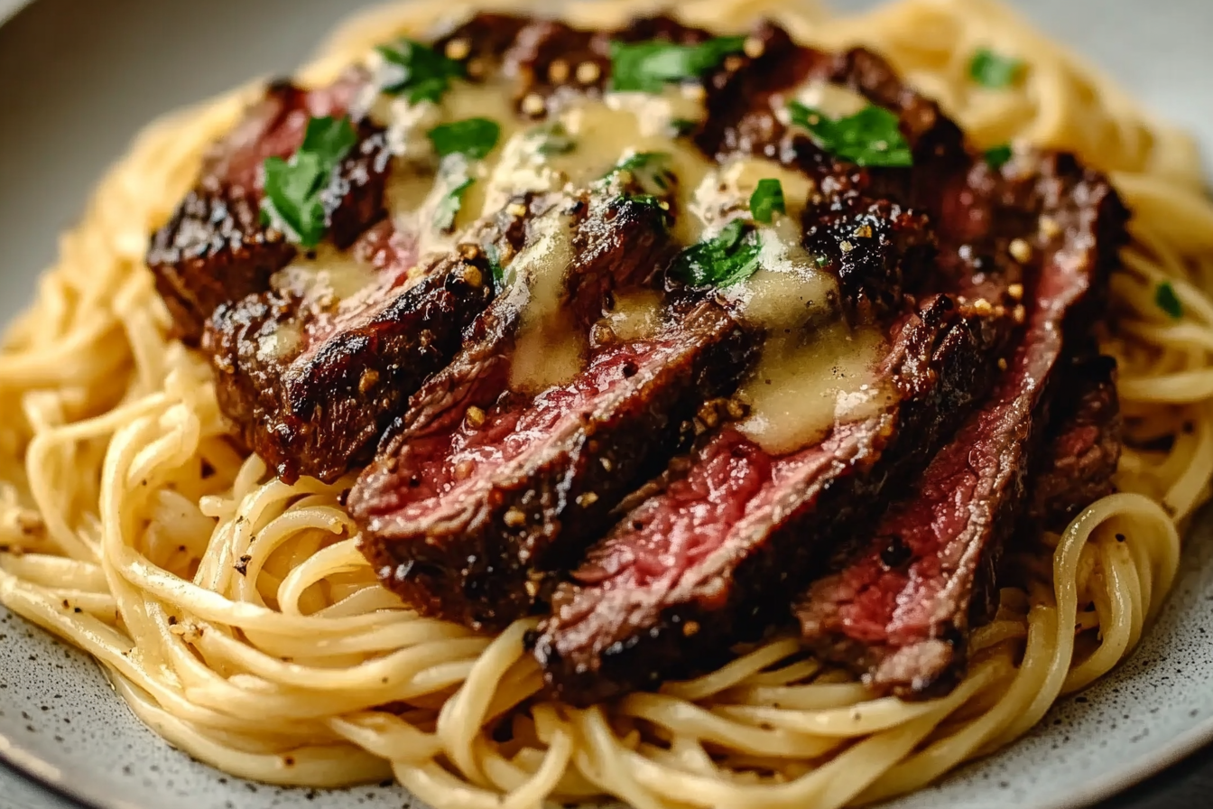 Garlic Butter Steak Lightning Noodles

