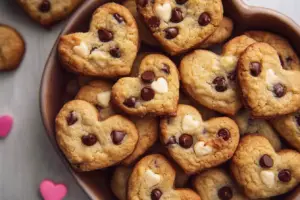 Heart-Shaped Chocolate Chip Cookies