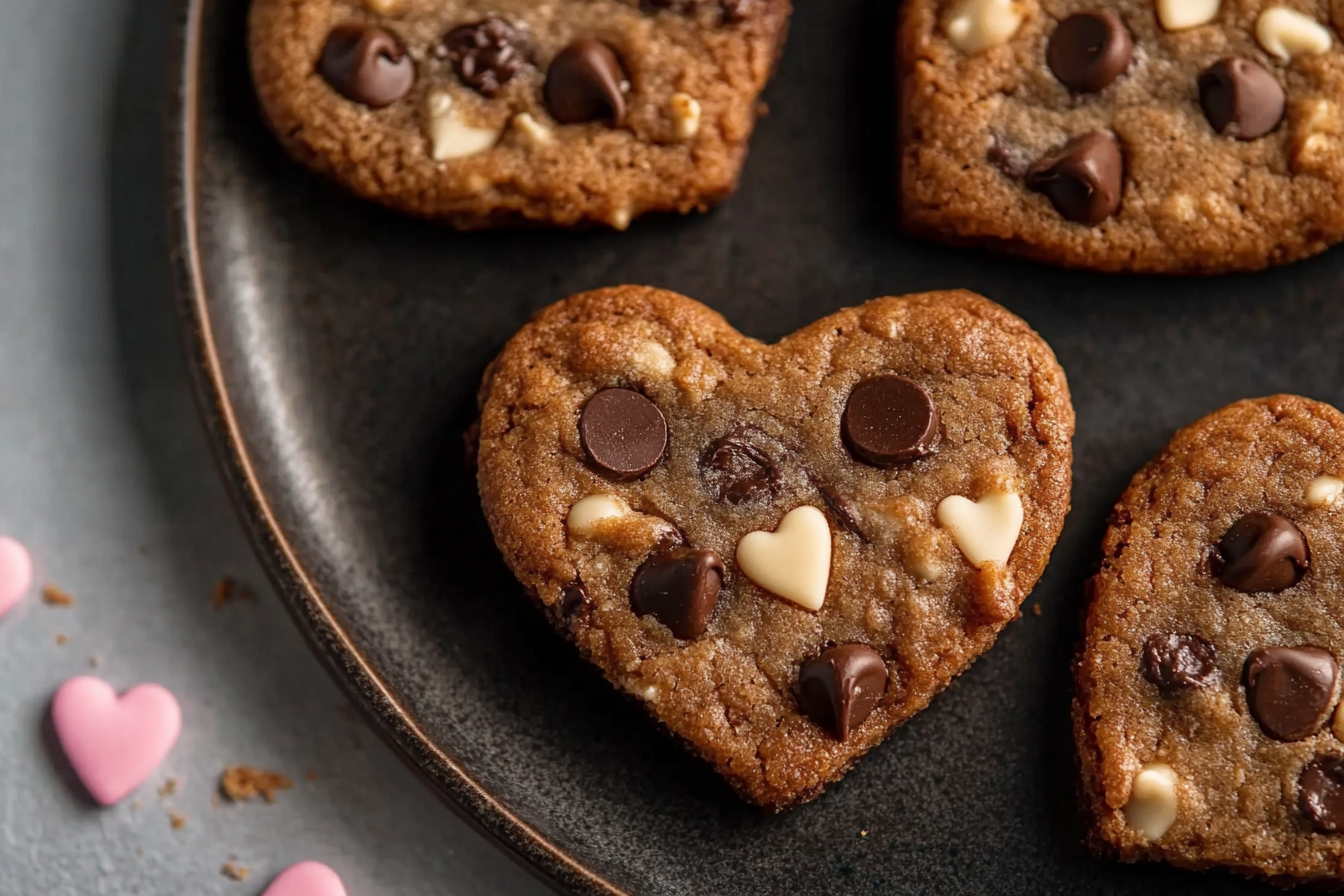 Heart-Shaped Chocolate Chip Cookies

