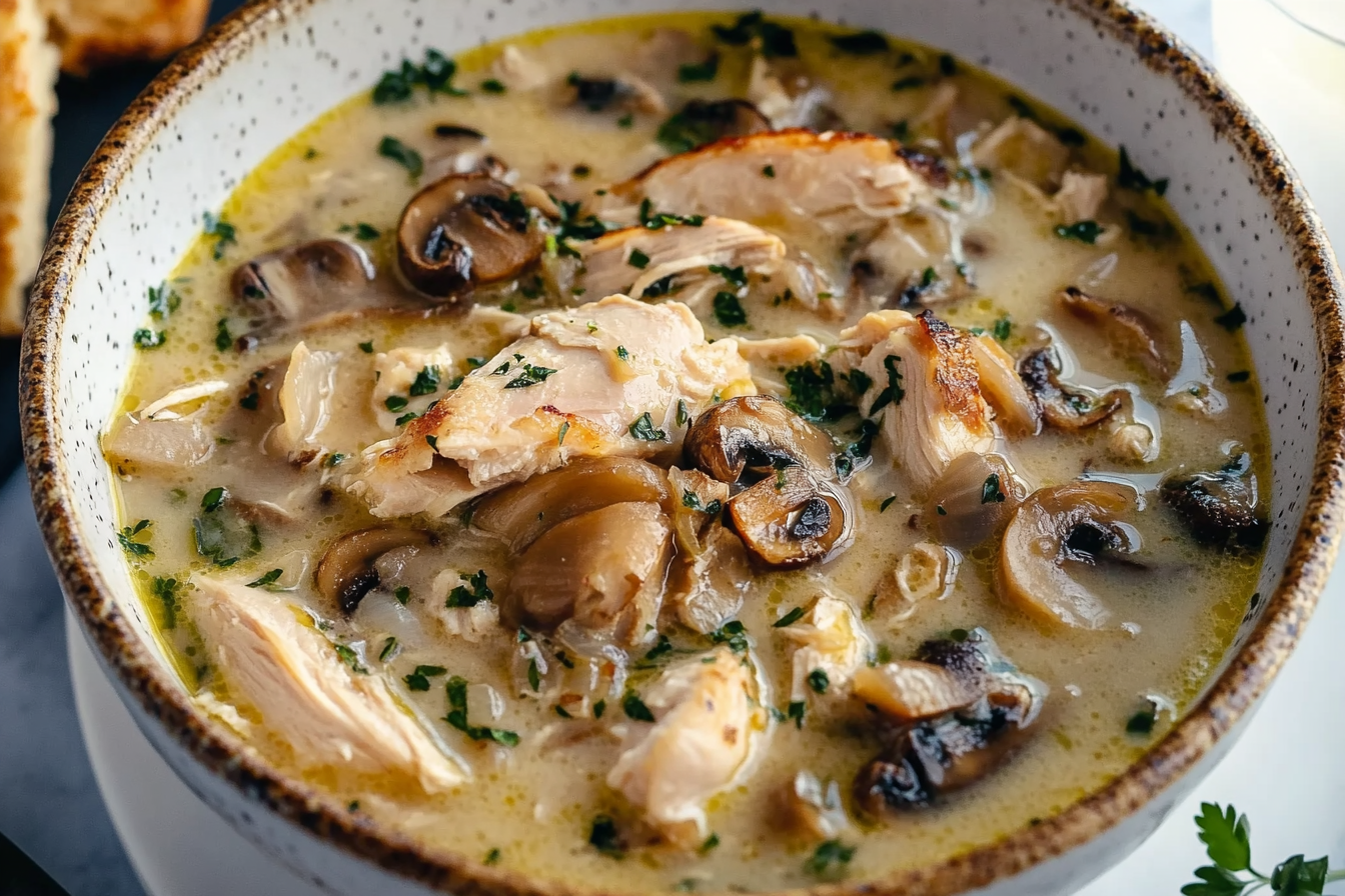 Rotisserie Chicken Mushroom Soup