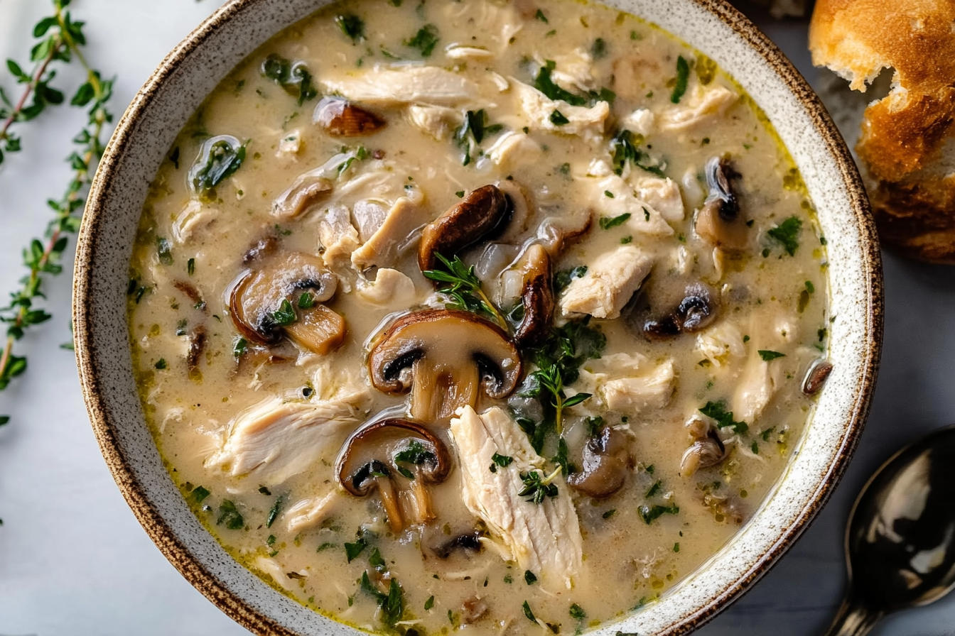 Rotisserie Chicken Mushroom Soup