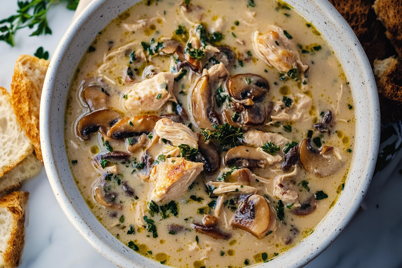 Rotisserie Chicken Mushroom Soup
