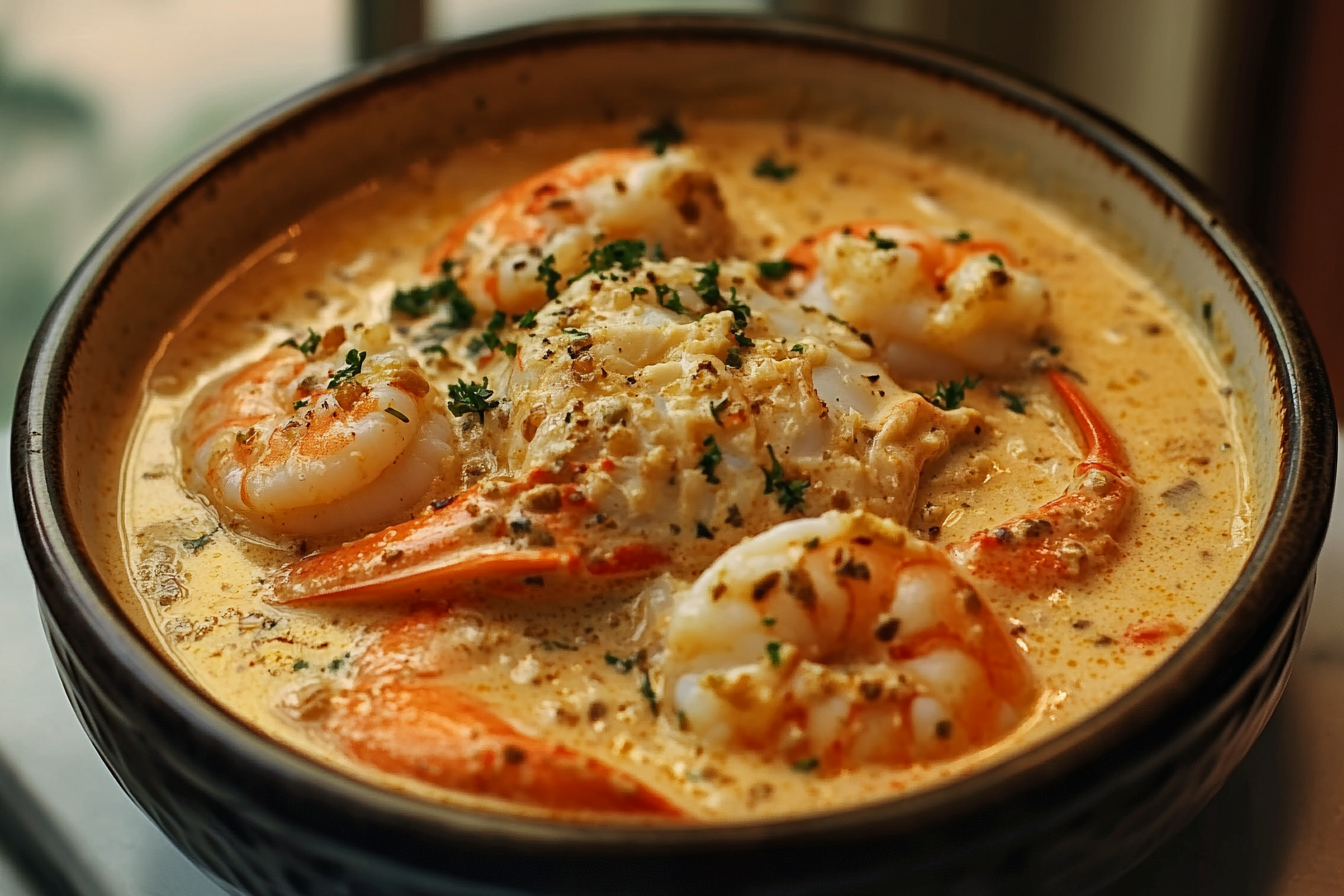 Creamy Crab and Shrimp Seafood Bisque