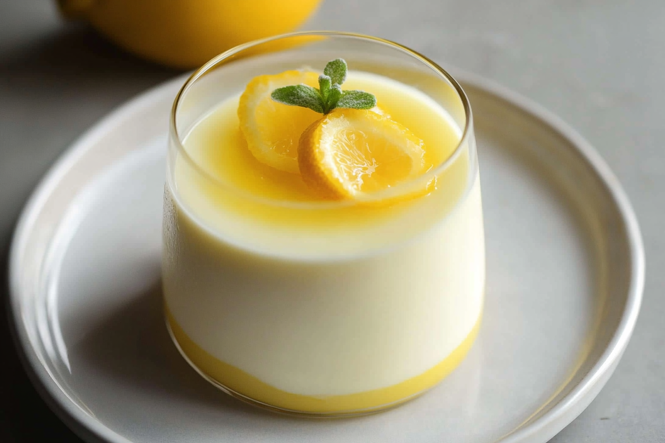 Lemon panna cotta