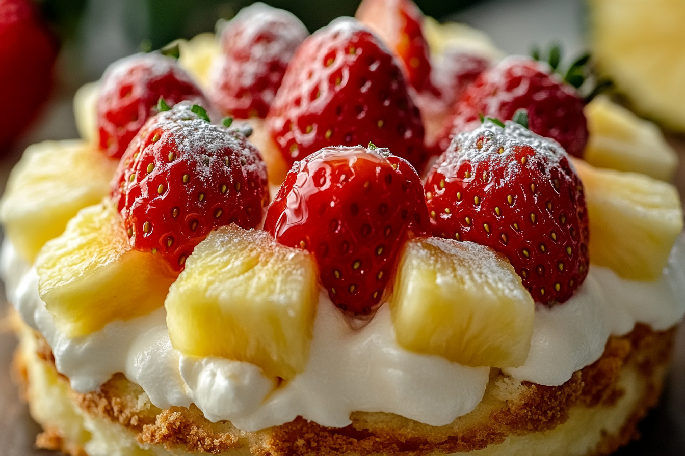 Tropical Strawberry Pineapple Shortcake