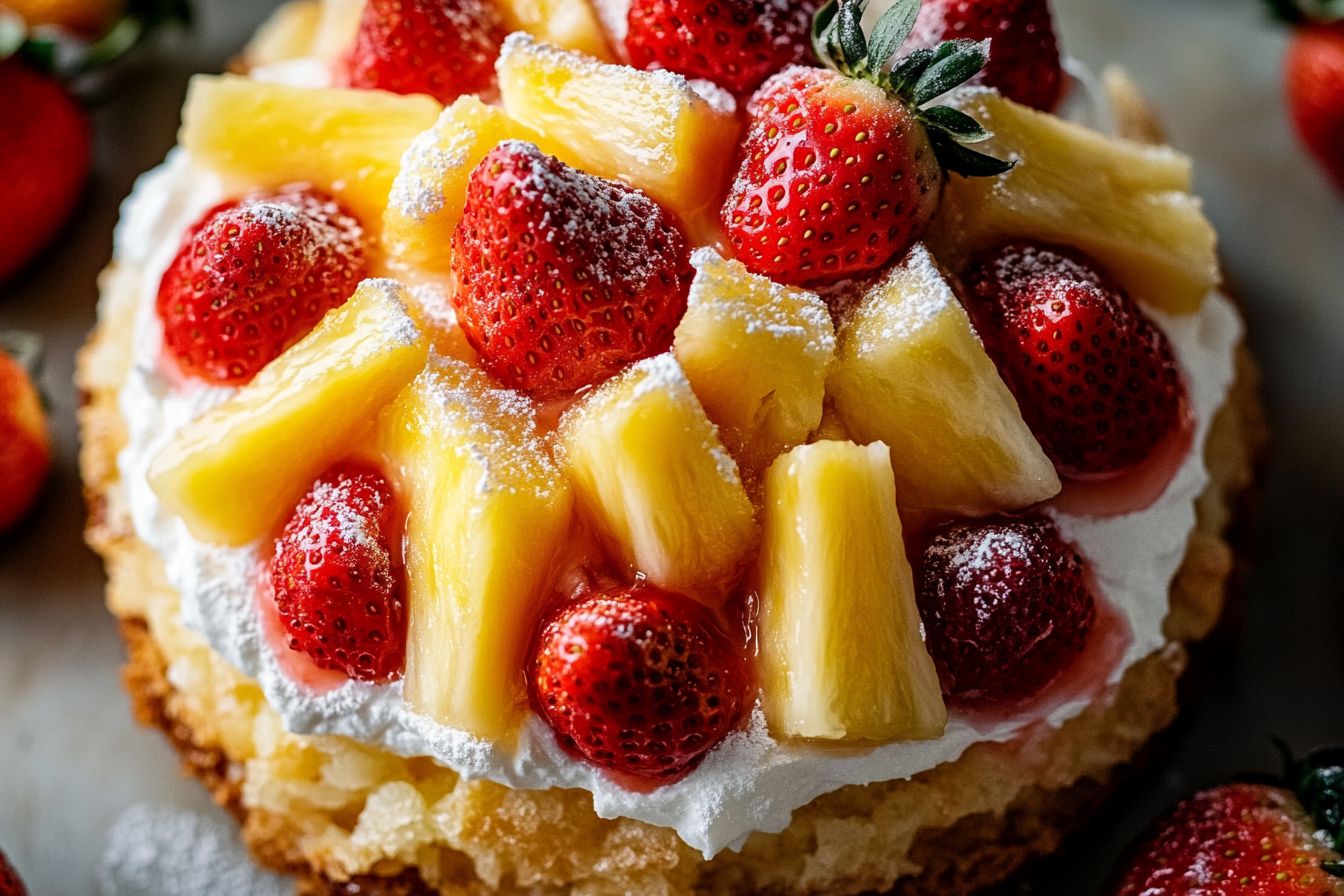 Tropical Strawberry Pineapple Shortcake