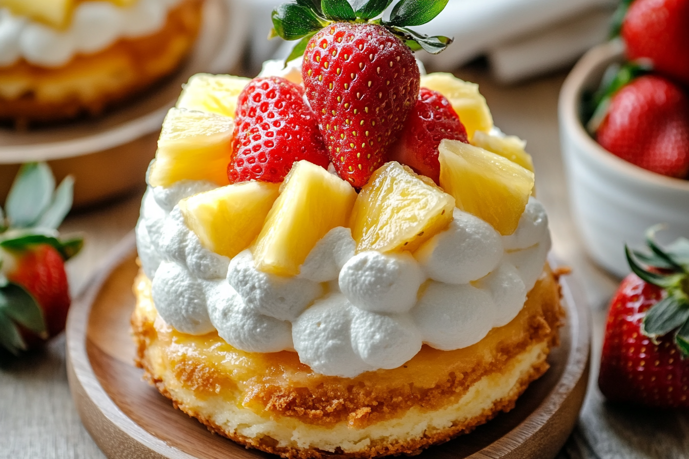 Tropical Strawberry Pineapple Shortcake
